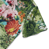 Women's Hawaiian Shirt Short Sleeve Button-up 100% Cotton Beige Aloha Enchanted Paradise