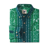 Hawaiian Sunset Baroque Symphony Shirt 100% Cotton Men's Aloha Hawaiian Long Sleeve Button-down Shirt