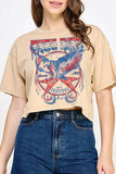 Nashville Free Bird Music Mineral Graphic Long Crop Top