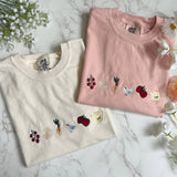 Embroidered Summer Gardening Cottagecore Women's Crop Tshirt Unisex T-shirt, Sweatshirt, Hoodie, Long Sleeve Tee