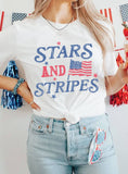 Stars and Flag Stripes Graphic Tshirts