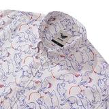 Valentine's Day Men's Hawaiian Shirt Cat Game Print Button-down Short Sleeve Aloha Shirt Tencelâ„¢ Cat Game (tencelâ„¢)