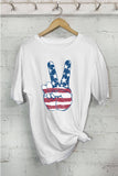 America Flag Peace-Oversized Tee