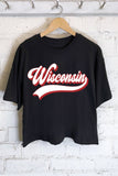 Wisconsin Puff Graphic Long Crop Top