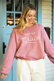Coffee and Grace Mid Graphic Sweatshirt