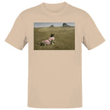 Cat Prairie Landscape Men's T-Shirt Natural