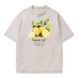 T-shirt Short Sleeve Solid Basic 100% Cotton Aloha Lemon Breeze