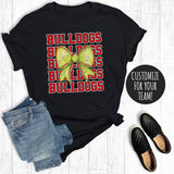 Custom Coquette Softball Bow Graphic Tee