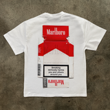 'SMOKING HARMS' WHITE HEAVYWEIGHT T-SHIRT