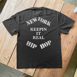 KEEPIN IT REAL HEAVYWEIGHT BLACK T-SHIRT