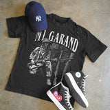 M1 GARAND SEMI RIFFLE VINTAGE BLACK HEAVYWEIGHT T-SHIRT