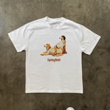 'SPRINGFIELD' HUNTING DOGS HEAVYWEIGHT WHITE T-SHIRT