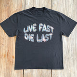 LIVE FAST DIE LAST  HEAVYWEIGHT BLACK T-SHIRT