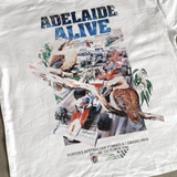 FOSTERS 1986 GRAND PRIX 'ADELAIDE ALIVE' WHITE HEAVY TEE