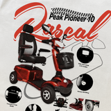 PIONEER 10 'RASCAL SCOOTER' HEAVYWEIGHT WHITE T-SHIRT