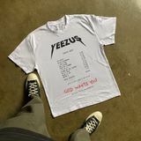 YEEZUS RECEIPT HEAVYWEIGHT WHITE T-SHIRT