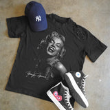 MARILYN MONROE BLACK HEAVYWEIGHT T-SHIRT