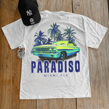 PARADISO - MIAMI.FLA HEAVYWEIGHT WHITE T-SHIRT