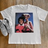 90s 'MICHEAL AND ET' HEAVYWEIGHT WHITE T-SHIRT