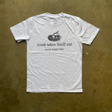 TRASH TAKES ITSELF OUT HEAVYWEIGHT WHITE T-SHIRT