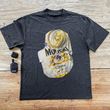 CRUSHED MODELLO CAN HEAVYWEIGHT BLACK T-SHIRT
