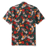 Men's Hawaiian Shirt Short Sleeve Button-down 100% Cotton Green Aloha Pomegranate Grove By Pallavi Chaudhary