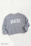 Beachy Mid Cropped Graphic Sweatshirt