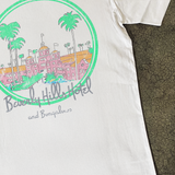 BEVERLY HILLS HOTEL & BUNGALOWS  HEAVYWEIGHT WHITE T-SHIRT