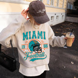 Vintage Miami Football Sweatshirt - Preppy Miami Football
