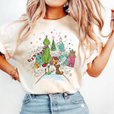 Vintage Grinchmas Holiday Watercolor Christmas Movie Tee Unisex T-shirt, Sweatshirt, Hoodie, Long Sleeve Tee