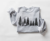 Pine Tree Sweatshirt Unisex Camping Lover Crewneck