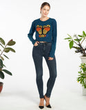 Long Sleeves Crop Top (KT-1541)