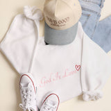 God Is Love Embroidered Fleece Heavyweight Sweatshirt