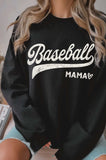 Baseball Mama Graphic Brushed Sweatshirts