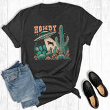 Western Howdy Cow Abduction Graphic Tee