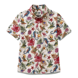 Summer Hawaiian Shirt For Women Marine Life Seahorse Octopus Shirt Button-up Short Sleeve Marine Life Women Shirt