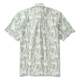 Men's Hawaiian Shirt Short Sleeve Button-down 100% Cotton Green Aloha Birds of the Billabong By Katherine Quinn