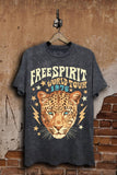 Free Spirit World Tour Leopard Graphic Top