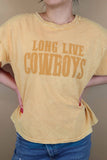 Long Live Cowboys Puff Print Graphic Tshirts