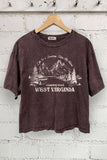 Country Road West Virginia Graphic Crop Top