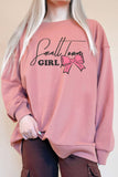 Small Town Girl Ribbon Oversize Graphic Terry Sweatshirts