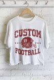 Custom State City Football Graphic Long Crop Top