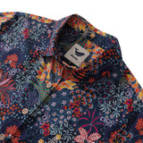 Women's Hawaiian Shirt Quirky Plants Print Cotton Button-up Short Sleeve Quirky Plants Women Shirt