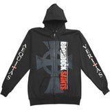 Big Cross Zippered Hooded Sweatshirt