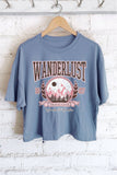 Wanderlust Travel Club Graphic Crop Top