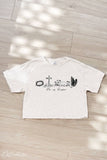 He Is Risen Icons Cropped Mineral Graphic Top