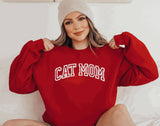 Cat Mom, Embroidered Sweatshirt, Cat Sweatshirt
