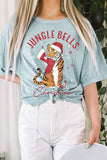 Jungle Bells Christmas Mineral Graphic Long Crop Top