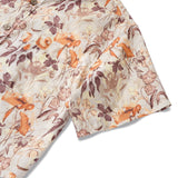 Men's Hawaiian Shirt Short Sleeve Button-down 100% Cotton Brown Aloha Dream Garden