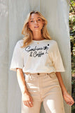 Sunshine and Coffee Mineral Washed Graphic Top